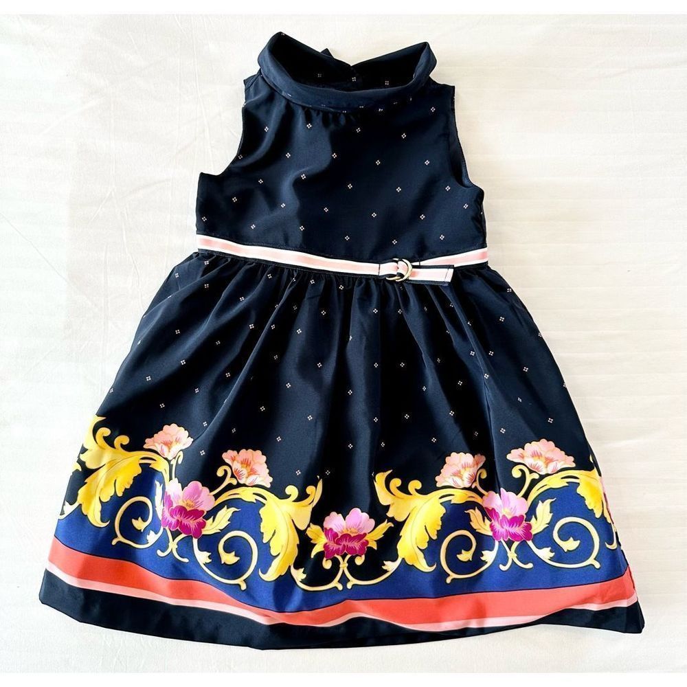 NEW! Janie & Jack Navy & Pink Easter Dress